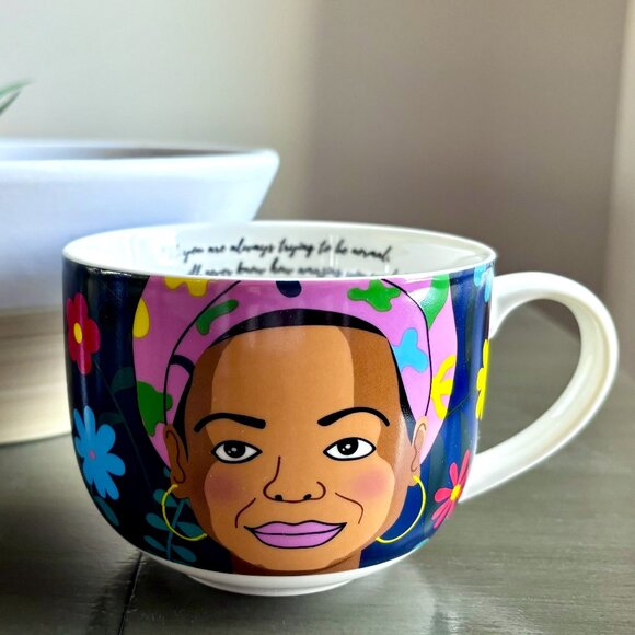 Inspirational Colorful Kikkerland Maya Angelou Iconic Quote Collectible Mug NIB - Picture 1 of 8